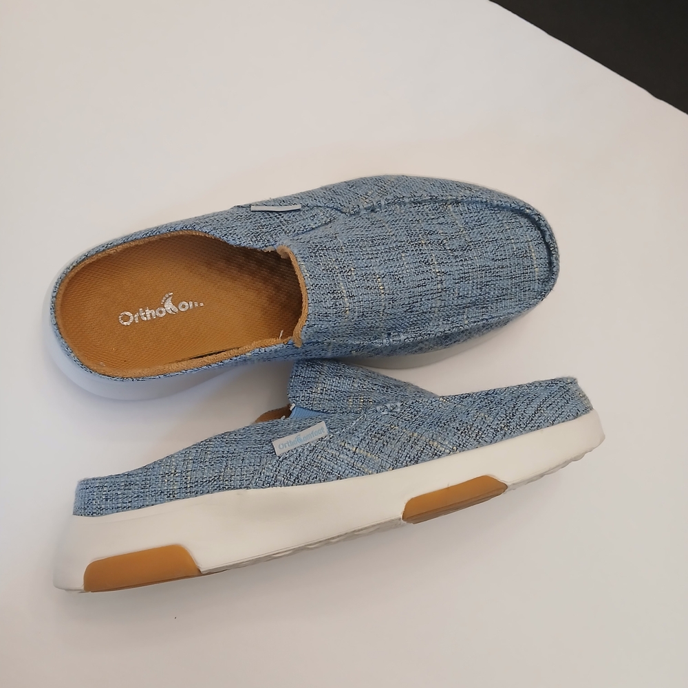 •OrthoComfoot• Women's Slip-On Casual Mule in Light Blue